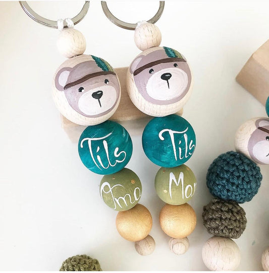 Schlüsselanhänger Boho Bär