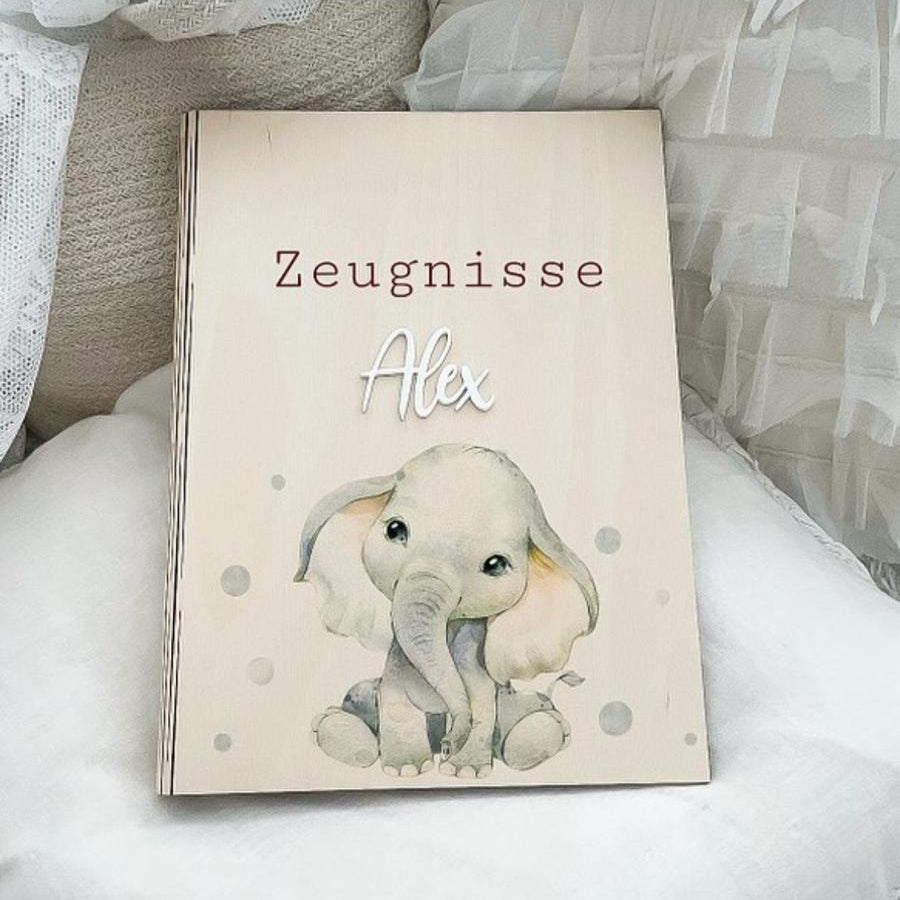 Certificate folder elephant