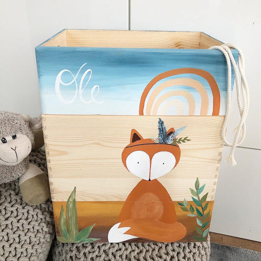 Stapelkiste Groß 3er Set Fuchs - Wood Kids World