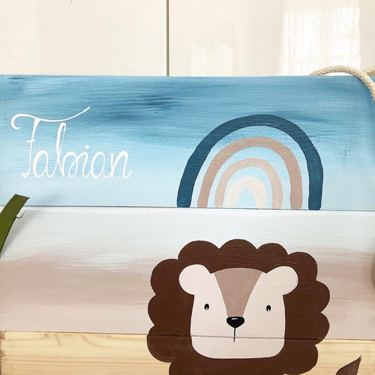 Stapelkiste Groß 3er Set Löwe - Wood Kids World