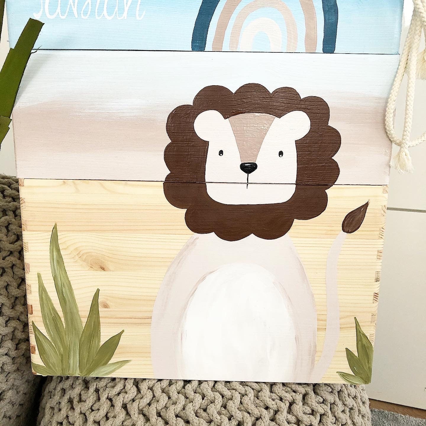 Stapelkiste Groß 3er Set Löwe - Wood Kids World