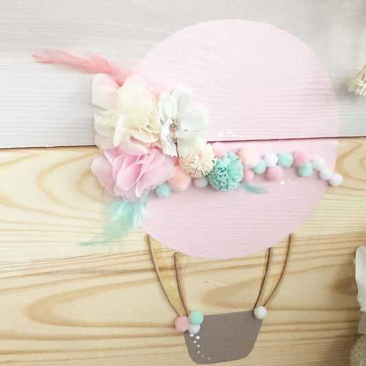 Stapelkiste Groß 3er Set 3D Ballon mit Blumen - Wood Kids World