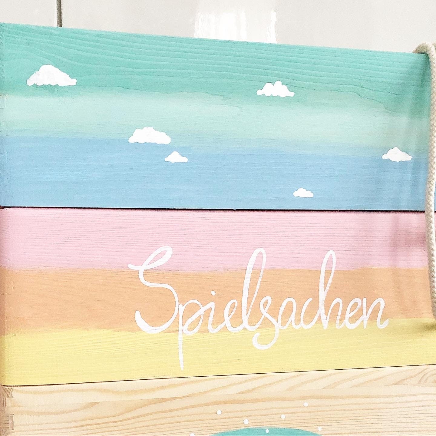 Stapelkiste Groß 3er Set Regenbogen - Wood Kids World