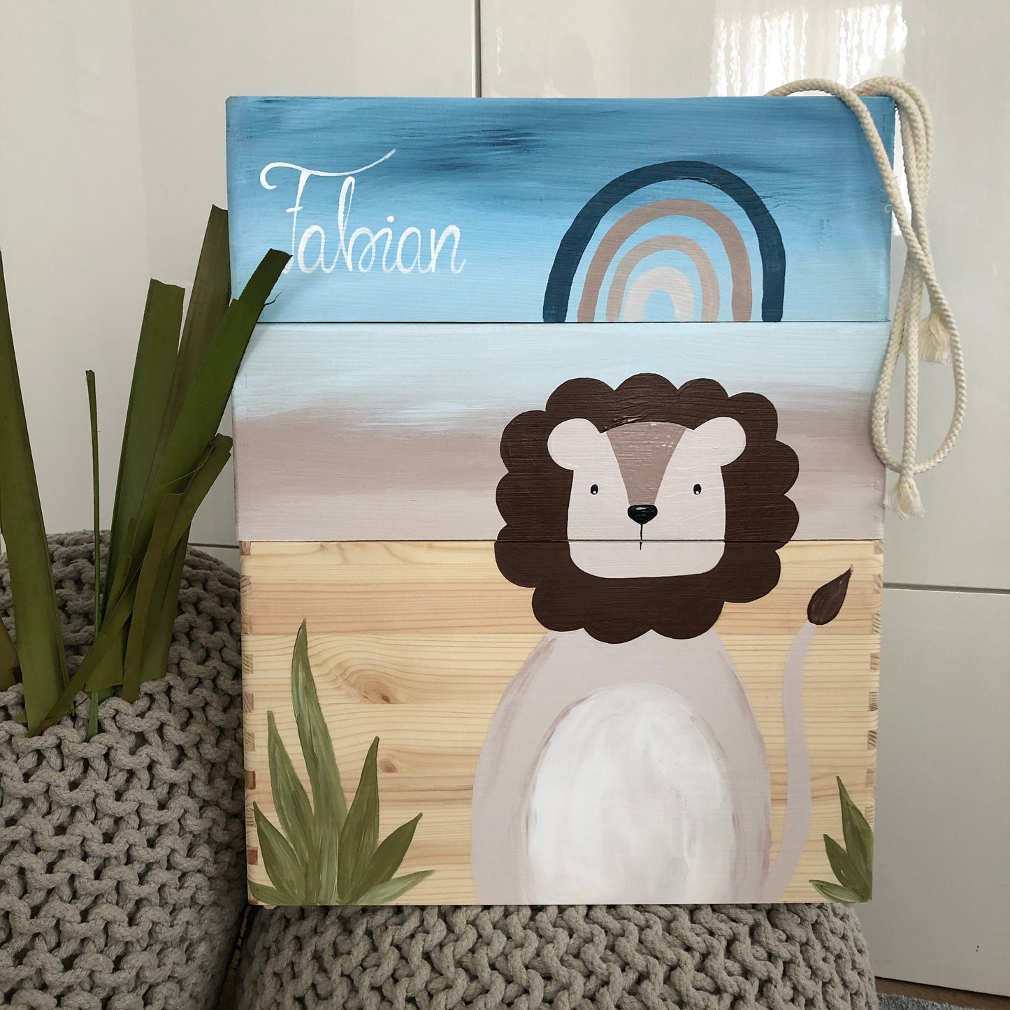 Stapelkiste Groß 3er Set Löwe - Wood Kids World