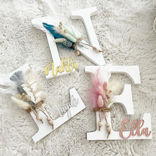 Boholetters rose - Wood Kids World