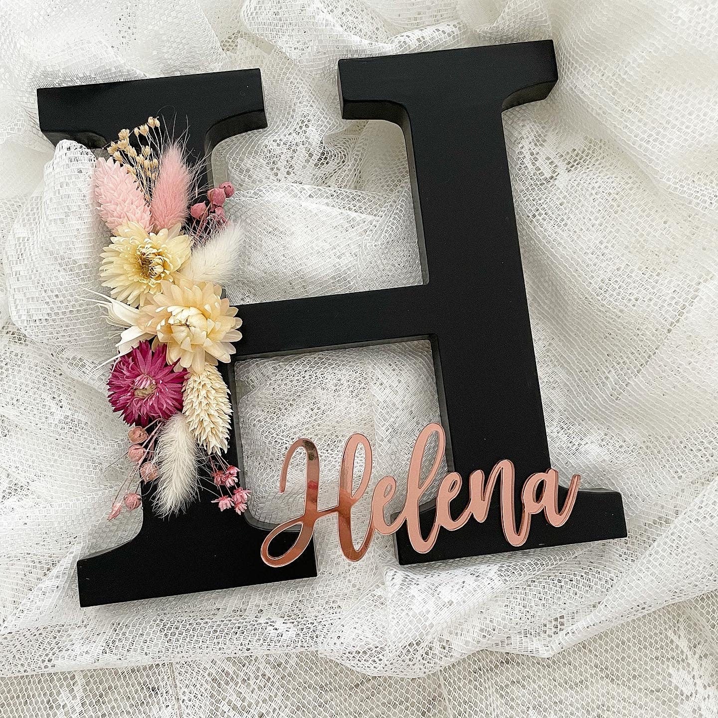 Flowerletters Black Edition Rosé - Wood Kids World
