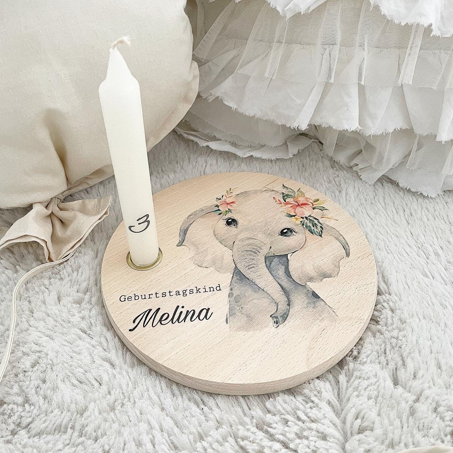 Geburtstagstablett - Elefant - Wood Kids World
