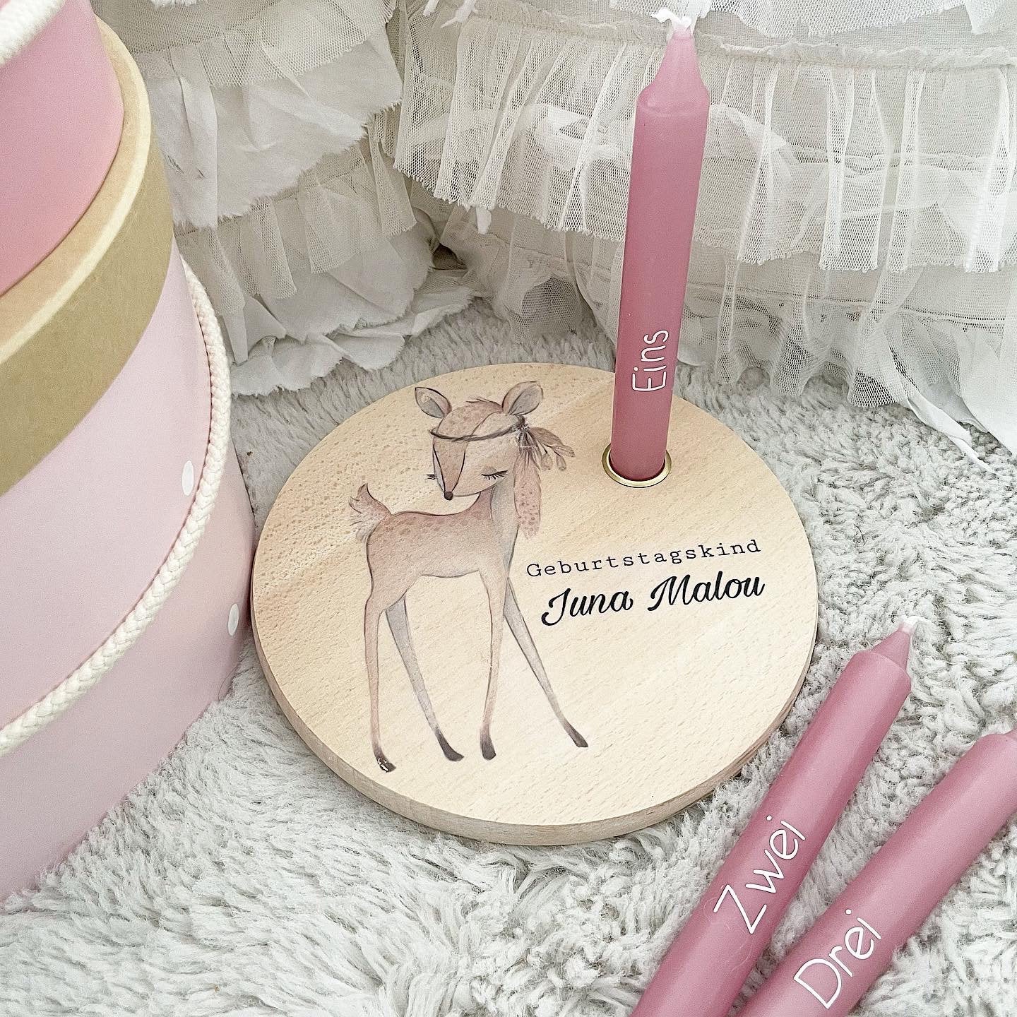 Geburtstagstablett - OH DEER - Wood Kids World