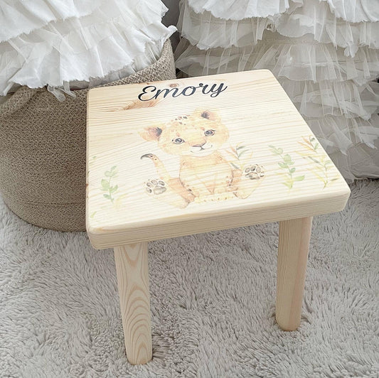 Hocker Baby Löwe - Wood Kids World