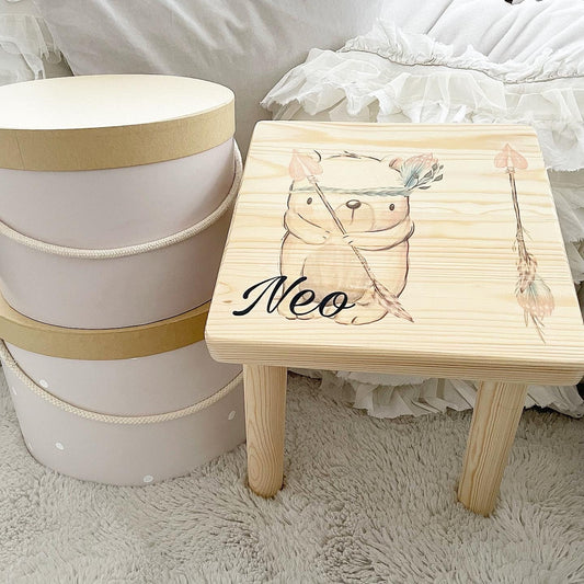 Hocker Boho Bär - Wood Kids World