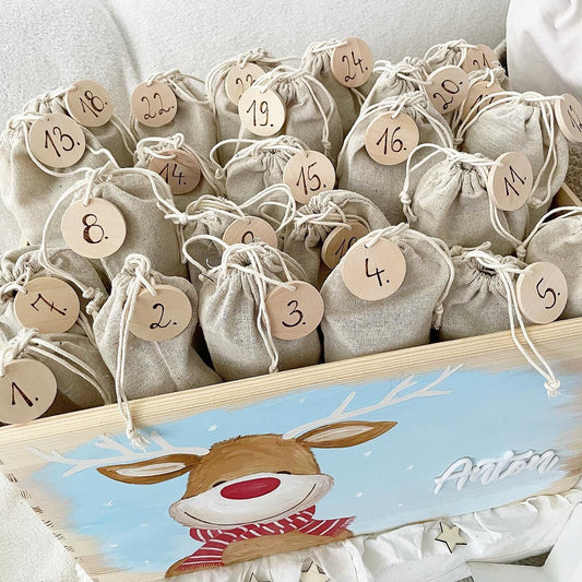 Elch Adventskiste Spielzeugkiste - Wood Kids World