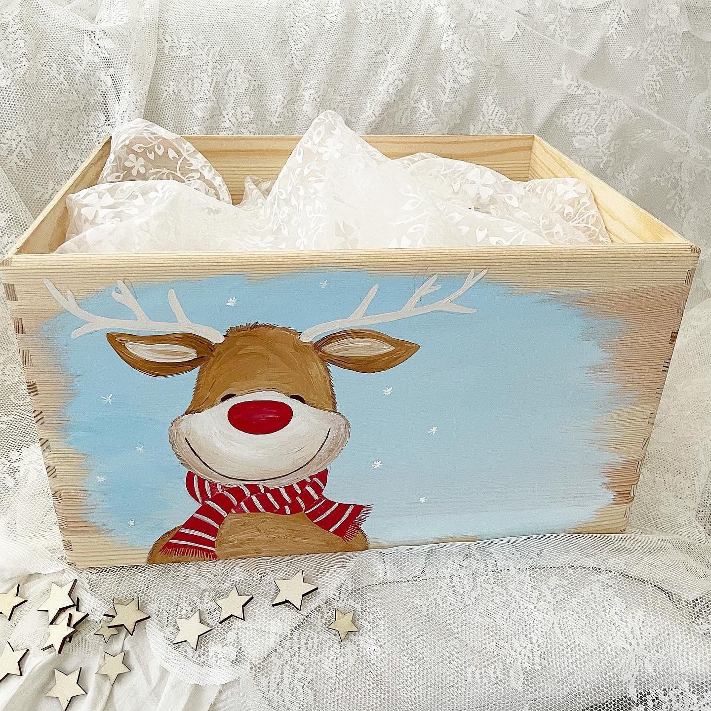 Elch Adventskiste Spielzeugkiste - Wood Kids World