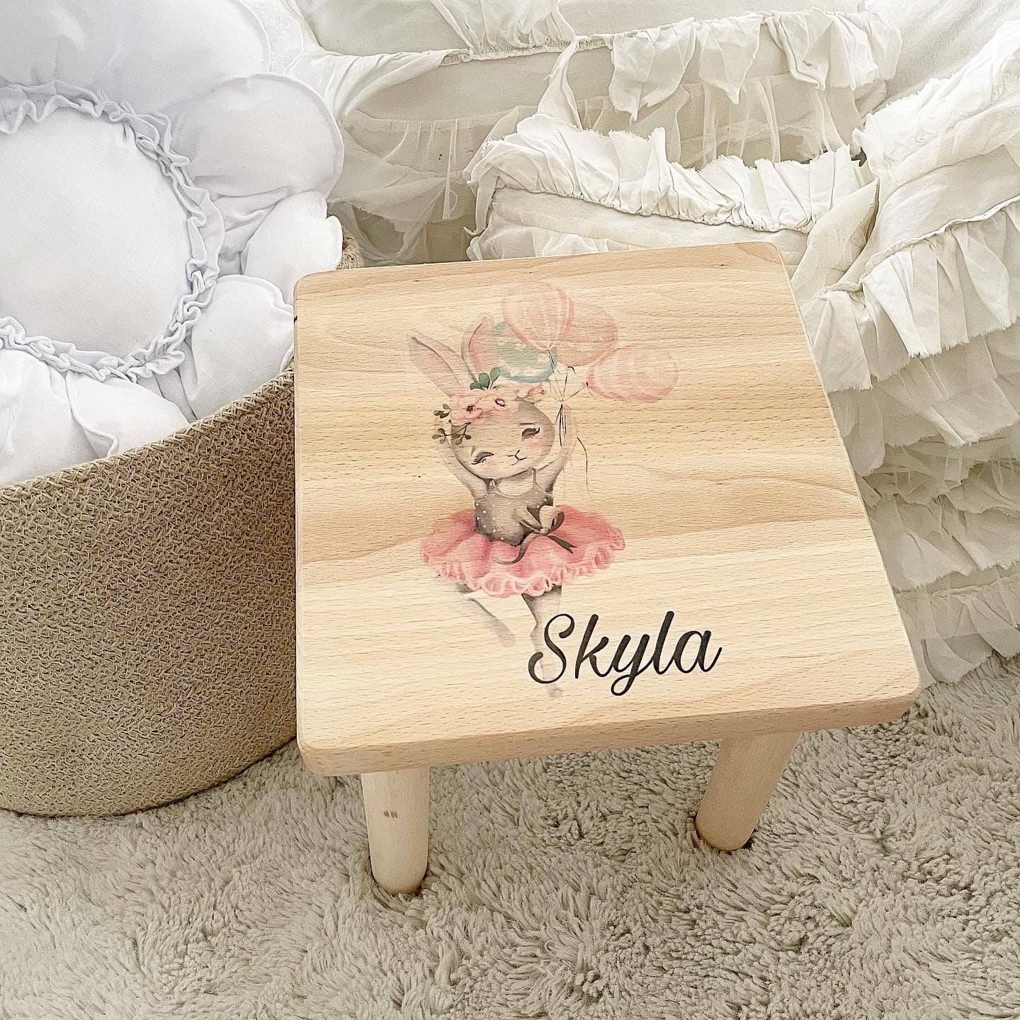 Hocker Häschen Ballerina - Wood Kids World
