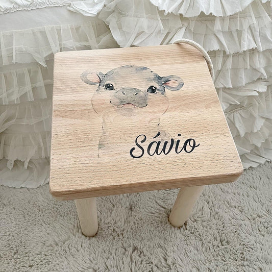 Hocker Nilpferd - Wood Kids World