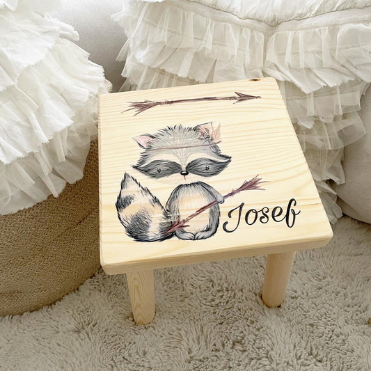 Hocker Waschbär - Wood Kids World