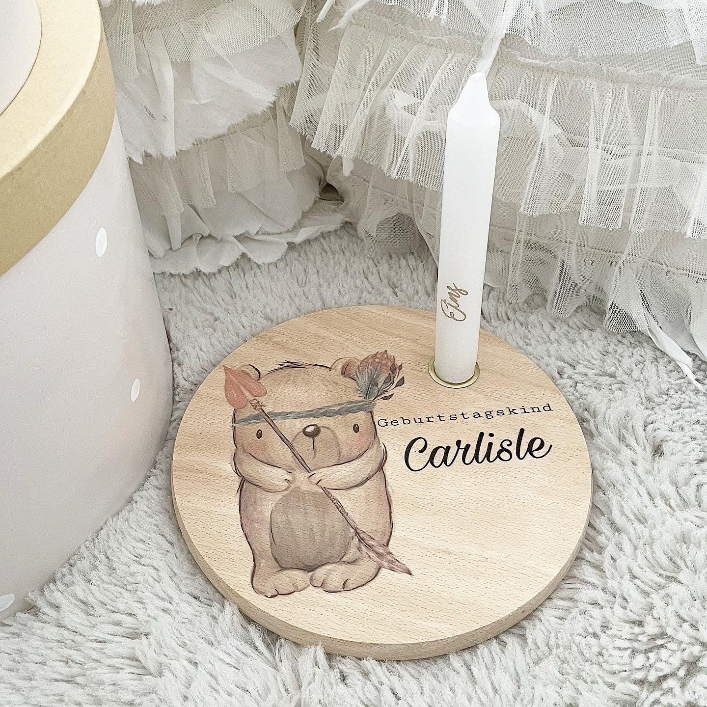 Geburtstagstablett - Bär - Wood Kids World