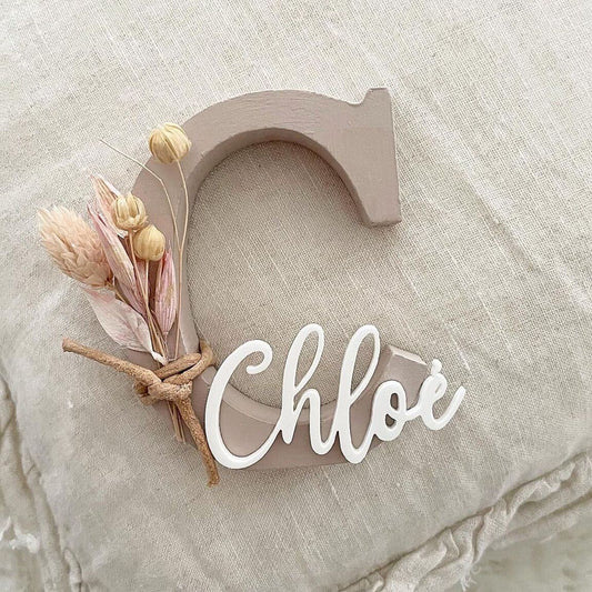 Mini Nude Flowerletters Buchstaben - Wood Kids World