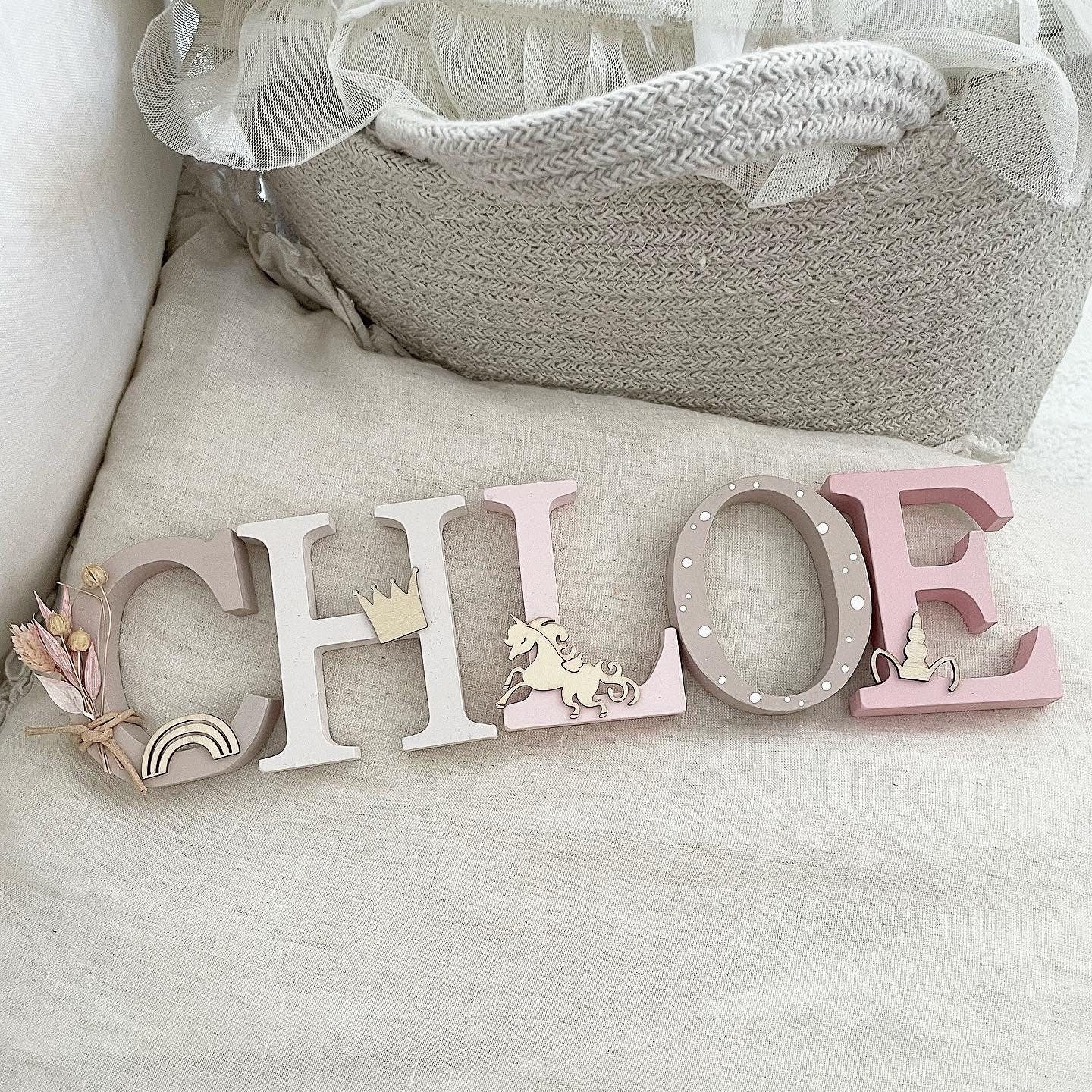 Türname Einhorn Rosé Deko - Wood Kids World