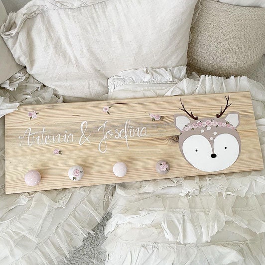 Garderobe Reh Kranz - Wood Kids World