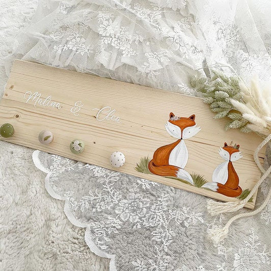 Garderobe Füchse - Wood Kids World