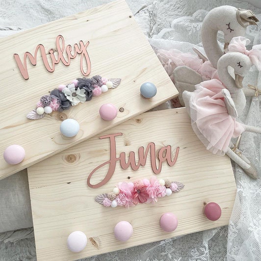 Garderobe 3D Dream Flowers Purple Pink - Wood Kids World