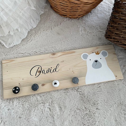 Garderobe Eisbär - Wood Kids World