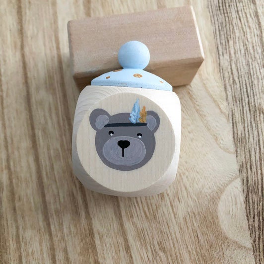 Zahndose, Lockendose Boho Bär - Wood Kids World