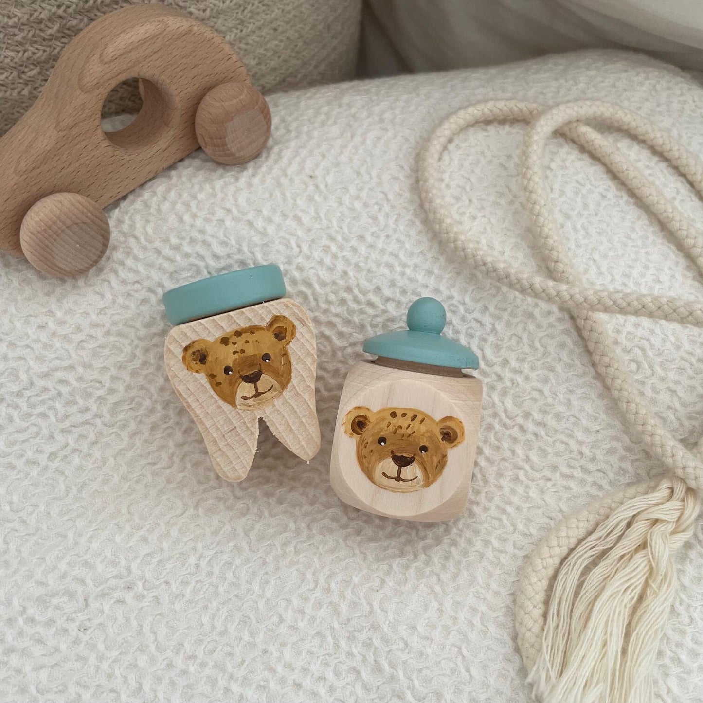 Zahndose, Lockendose Braunbär - Wood Kids World