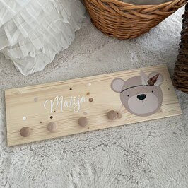 Garderobe Boho Bär - Wood Kids World