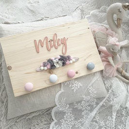 Garderobe 3D Dream Flowers Purple Pink - Wood Kids World