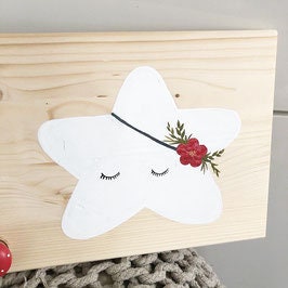 Garderobe Stern weiß - Wood Kids World