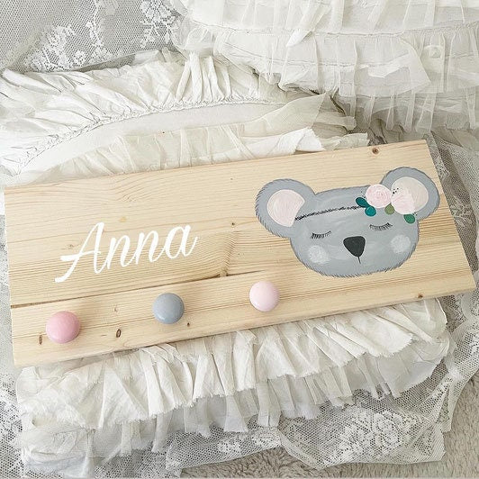 Garderobe Koala Mädchen - Wood Kids World