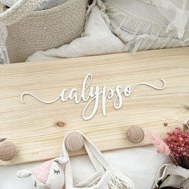 Garderobe 3D Schrift - Wood Kids World