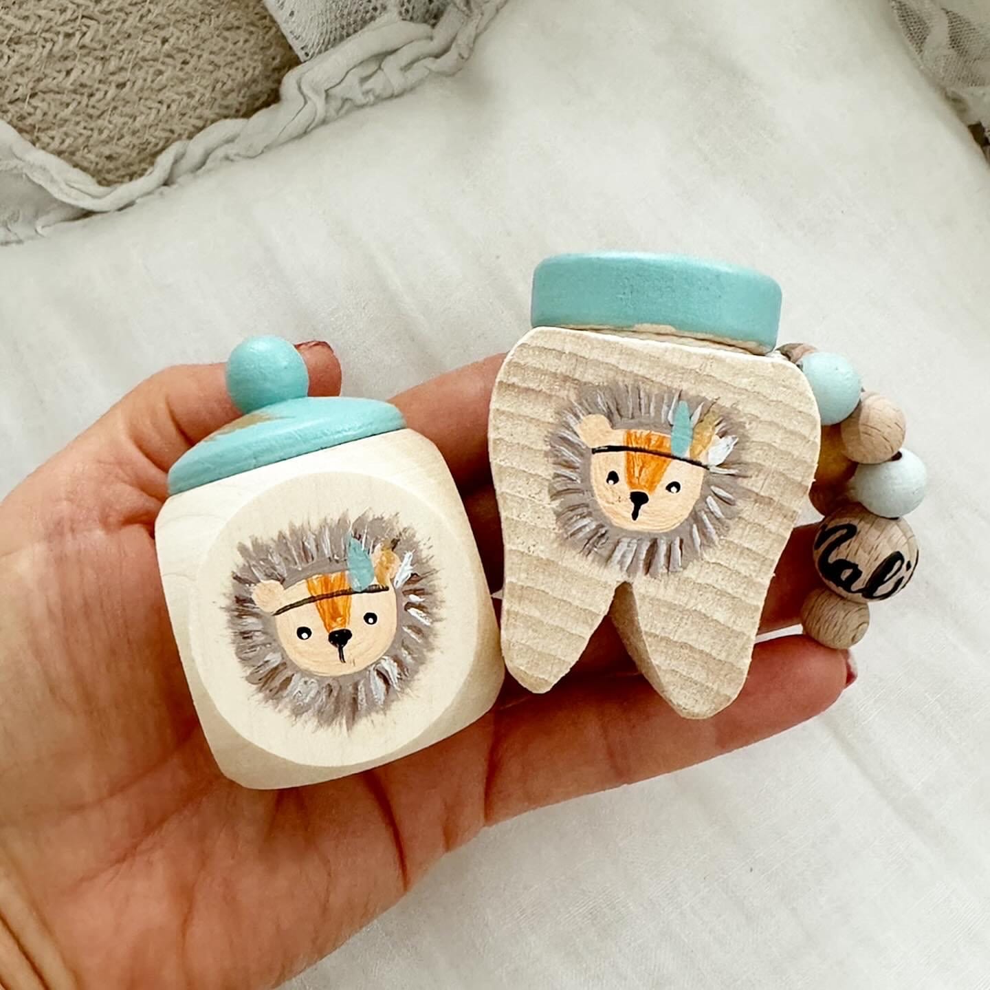Zahndose, Lockendose Boho Löwe - Wood Kids World