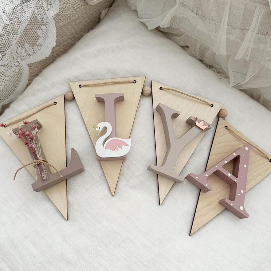 Wimpelkette Schwan - Wood Kids World