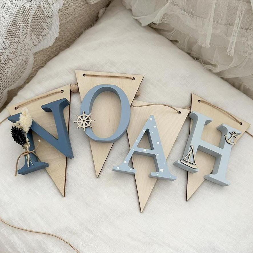 Wimpelkette Maritim - Wood Kids World