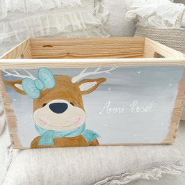 Kiste Elch Türkise Schleife