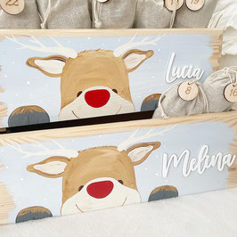 Adventskiste Kleiner Elch - blau