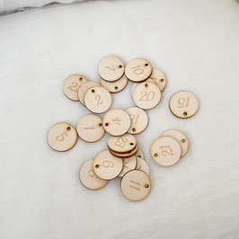 Adventskalender - 24 Baumwollsäckchen oder Zahlen