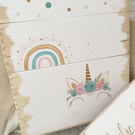 Stacking box large 3-pack Rainbow Unicorn