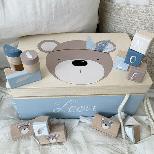 Kiste Boho Bär - Wood Kids World
