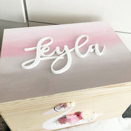 Kiste Schwan mit 3D Blumen