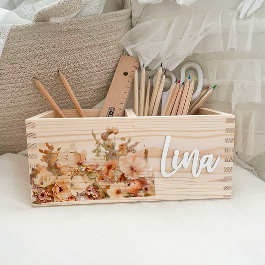 Pencil box flowers