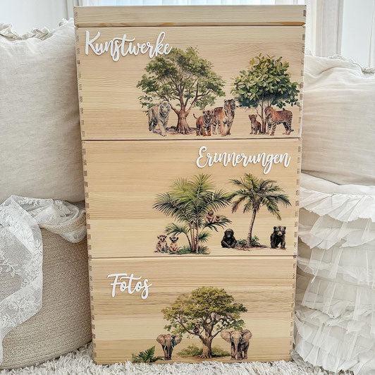 Stacking box large 3-pack Safari