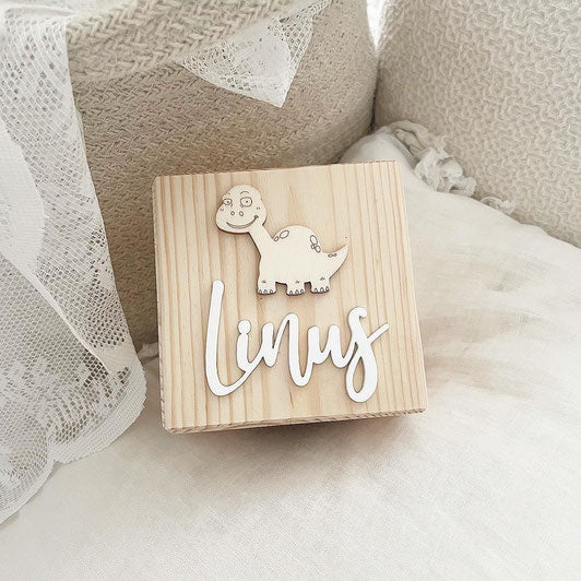 Spardose Würfel Dino 3D