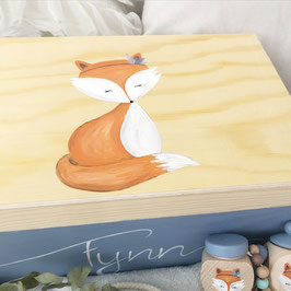 Kiste Fuchs bemalt