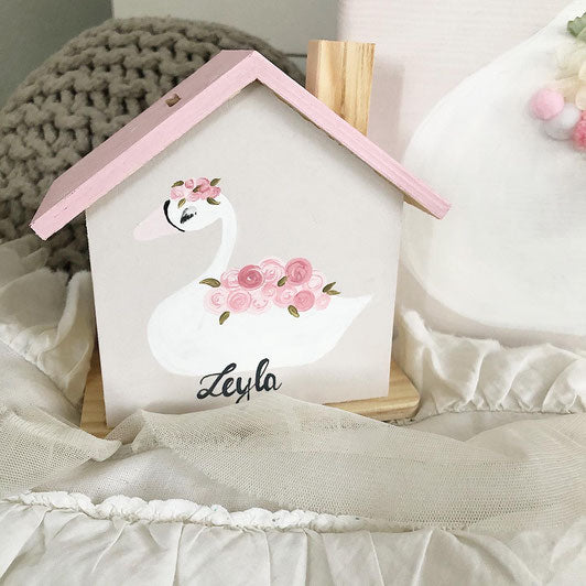 Spardose Schwan Rosen