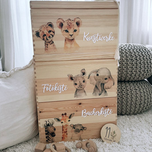 Grande boîte empilable 3 pièces Safarikids