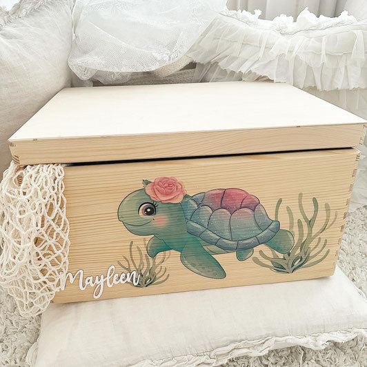 aufbewahrung schildkröte Kiste Süße Schildkröten – Wood Kids World