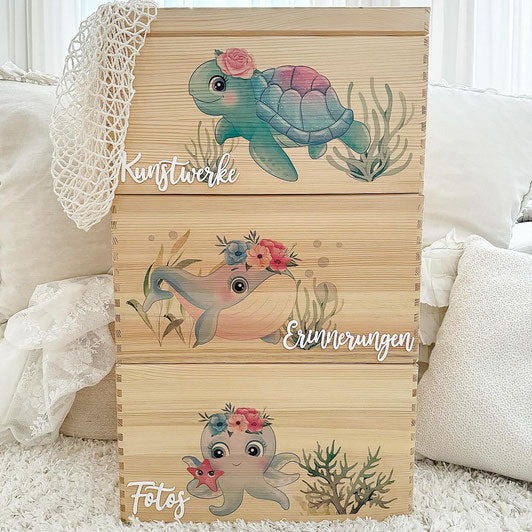 Stacking box large 3-piece underwater world
